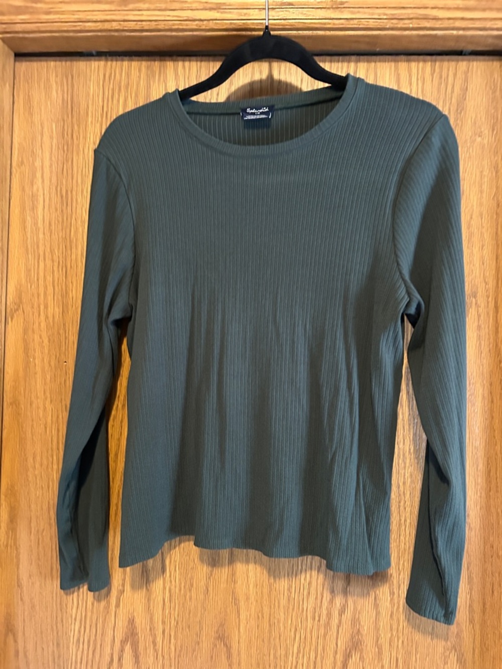 Splendid- Basic Ribbed Long Sleeve Top - Hunter Green-large